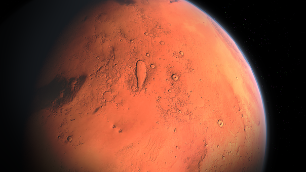 Planeta Mars - ilustrační obrázek